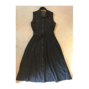 Desert Diva Womens Denim Maxi Dress Size XL